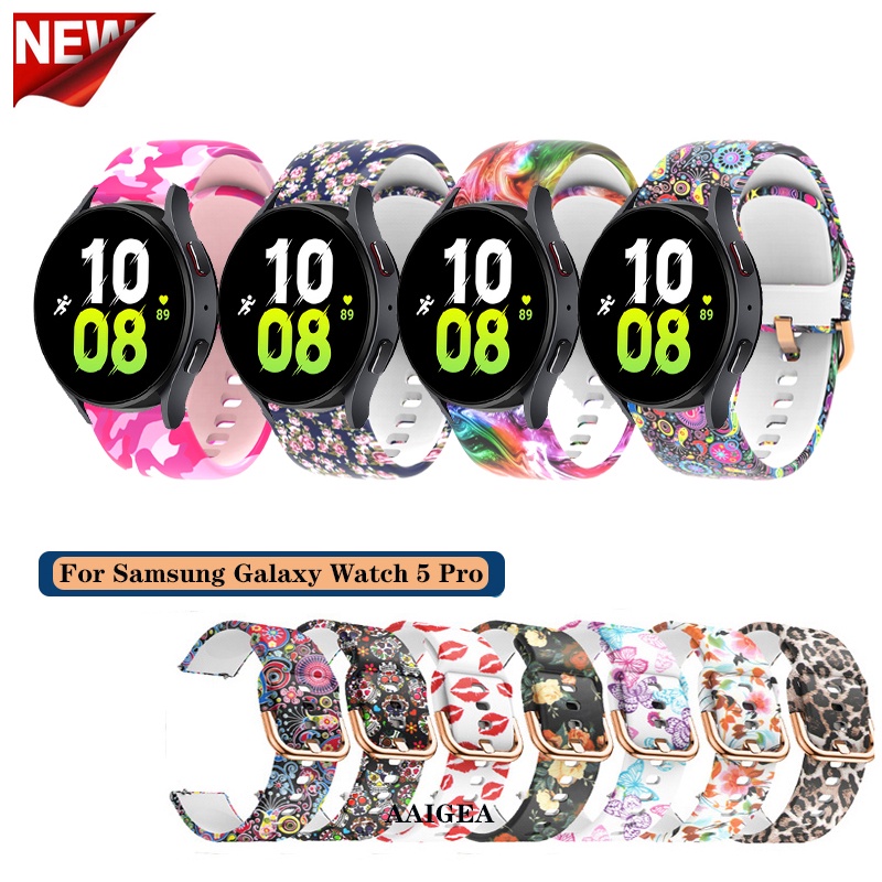 Dây Đeo Họa Tiết Rằn Ri Bằng Silicone Mềm 20mm Cho Đồng Hồ Thông Minh Samsung Galaxy Watch 6 5 Pro Watch4 40mm 44mm / Active 2