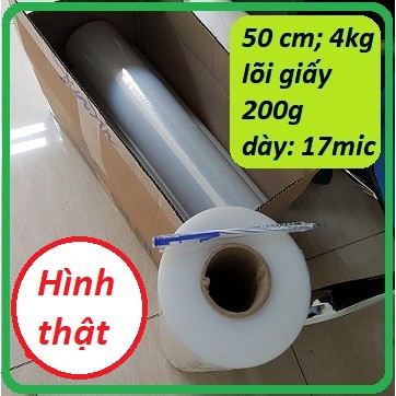 [50cm 4kg Lõi giấy 200g] Màng PE, PE Stretch Film, màng co, màng chít, nhựa quấn pallet, nilon quấn bụng giảm béo