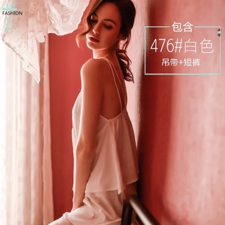 đồ bộ ngủ sexy satin lụa phối ren