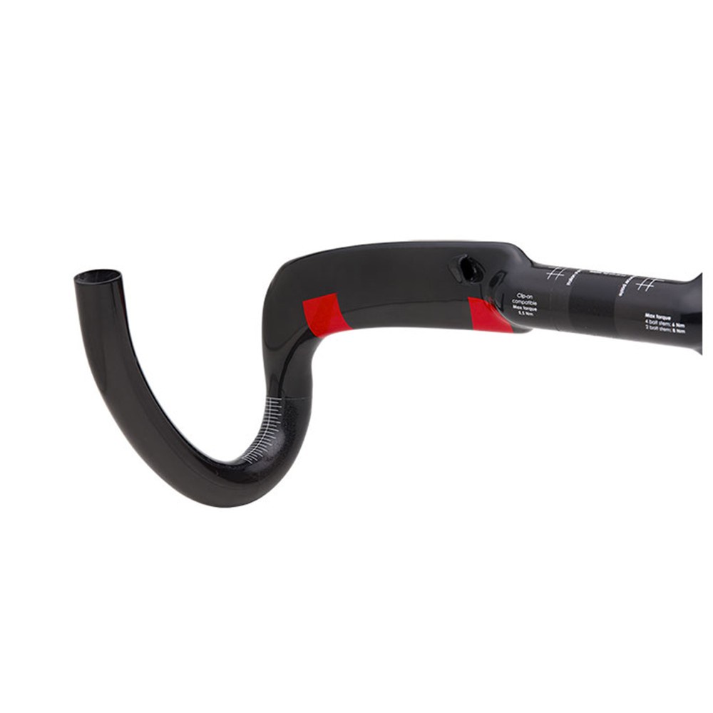 Oem Nhãn Dán Trang Trí Tay Lái Xe Đạp Hình Bán Nguyệt 3T Bằng Sợi Carbon