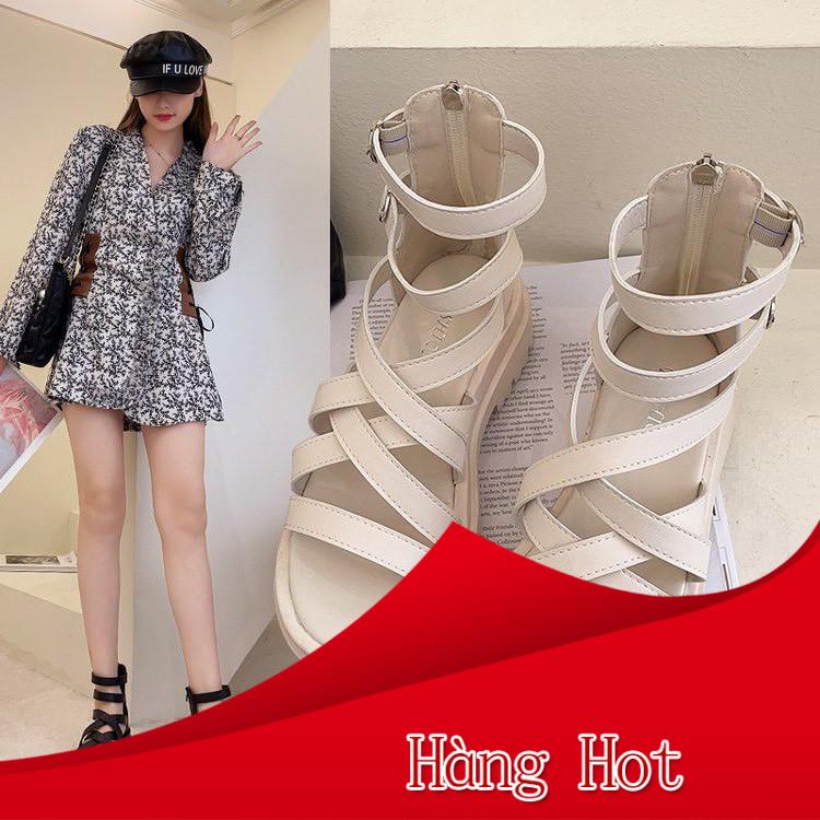 (2 MÀU) Sandal Nữ Chiến Bình Cao Cổ Hottrend Hè 2021 Kiểu dáng hàn quốc