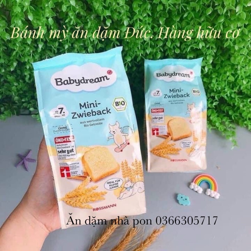 Bánh mì khô BabyDream hữu cơ cho bé ăn dặm từ 7 tháng_Bánh ăn dặm
