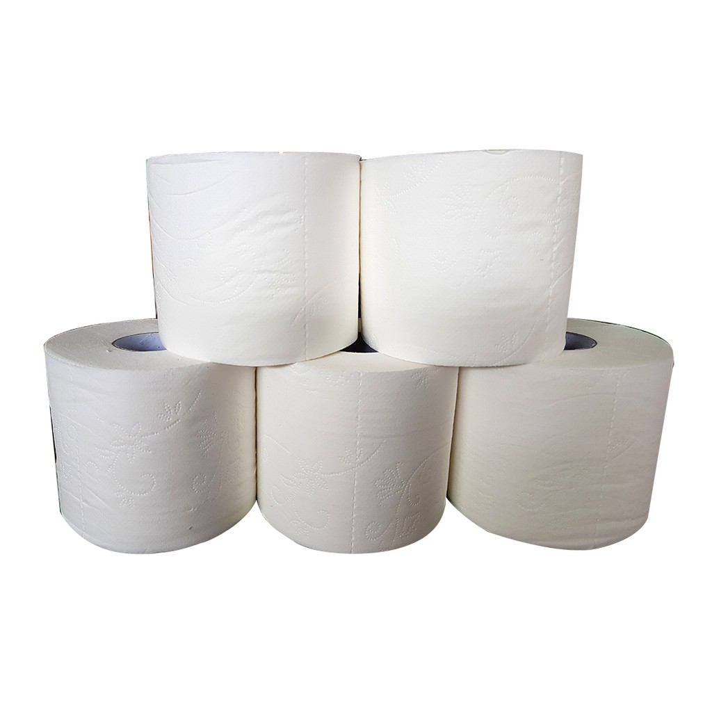 Cây (10 lốc) giấy vệ sinh Leman Xanh Lá 3 lớp (10 cuộn/ lốc) - 100 cuộn