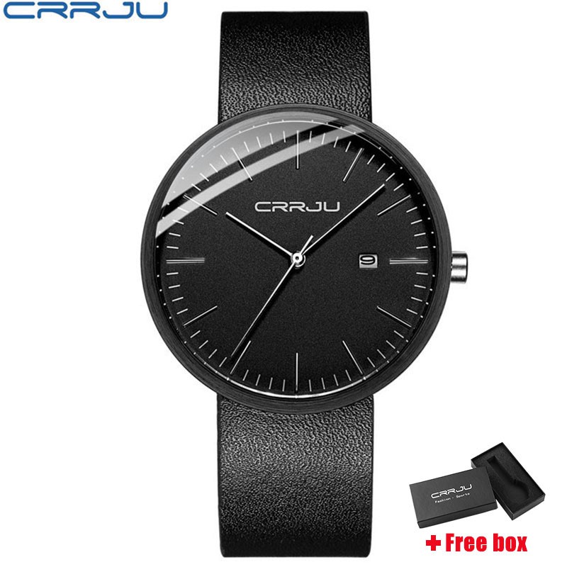 Đồng Hồ Nam Crrju 2125 Dây Da Sang Trọng Không Thấm Nước