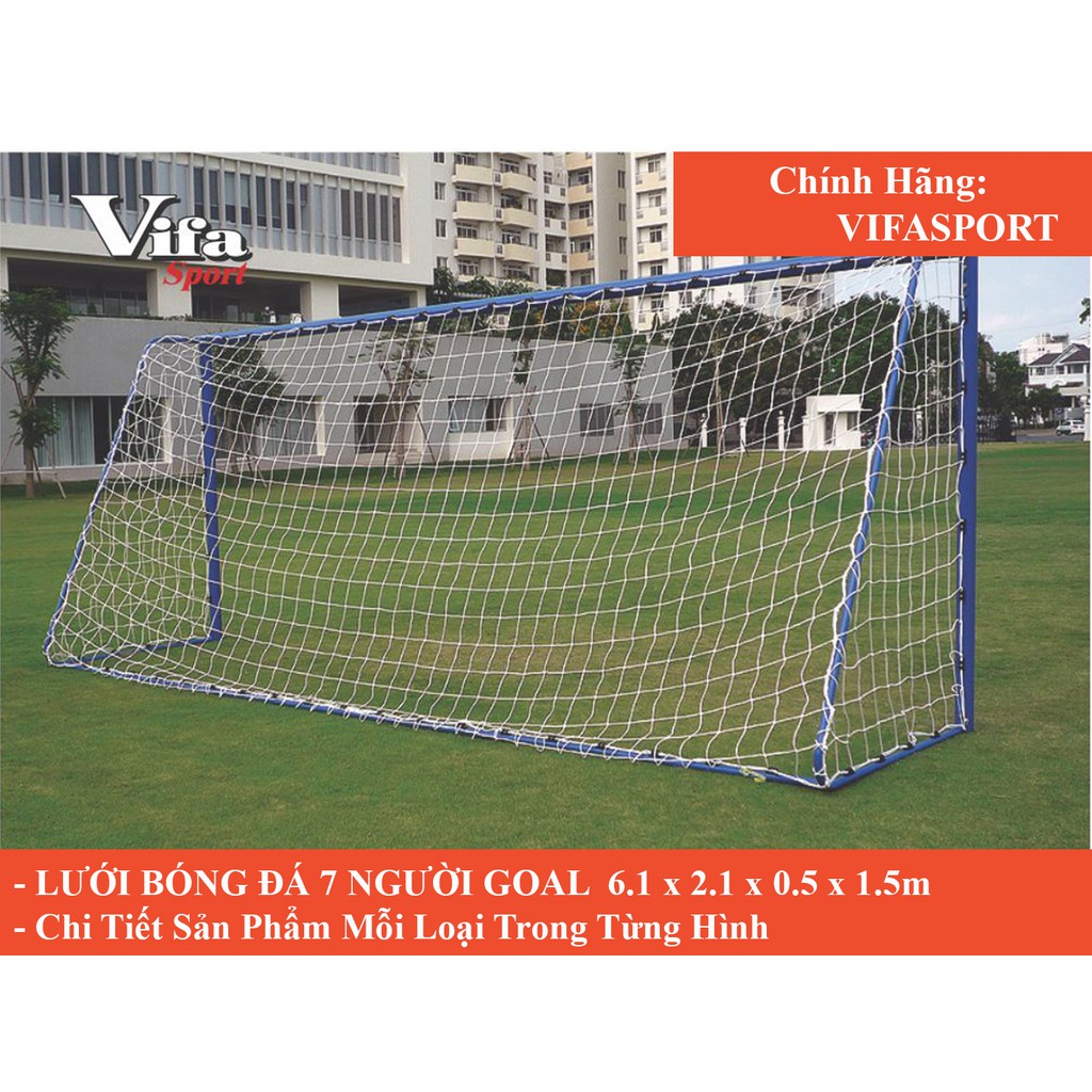 [Chắc chắn - Chống UV] Lưới Khung Thành 7 Người Lưới Bóng Đá 7 Người VIFASPORT [Hình Thang]