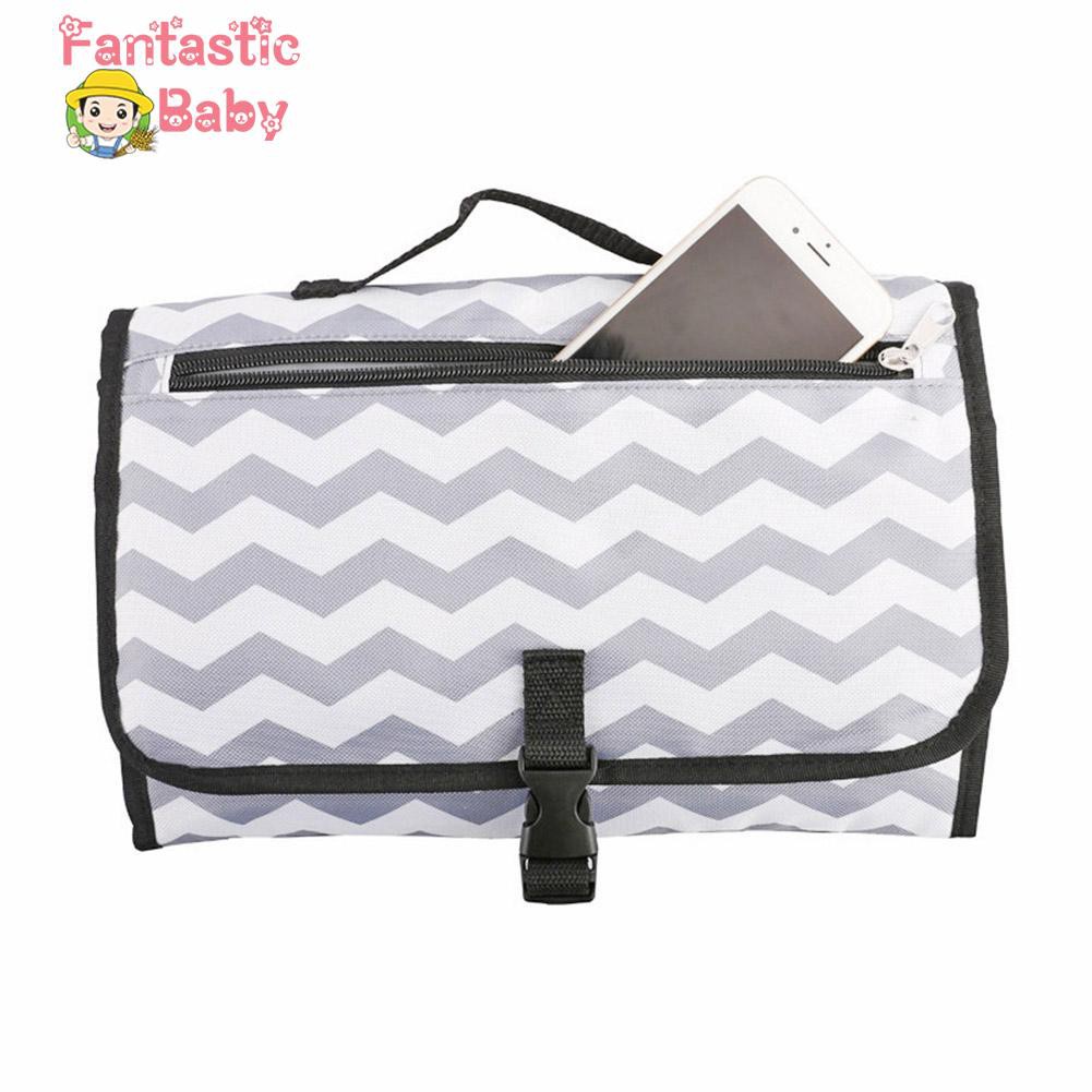 Interesting❀Portable Waterproof Changing Diaper Pad Foldable Baby Diaper Cover Mat Bag