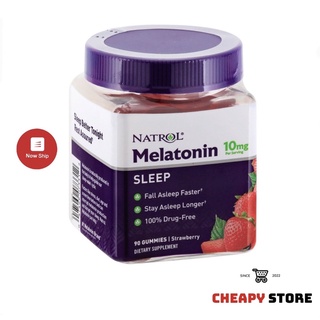 Kẹo Dẻo Ngủ Ngon Natrol Melatonin 10mg gummies sleep 90 viên - Cải thiện giấc ngủ