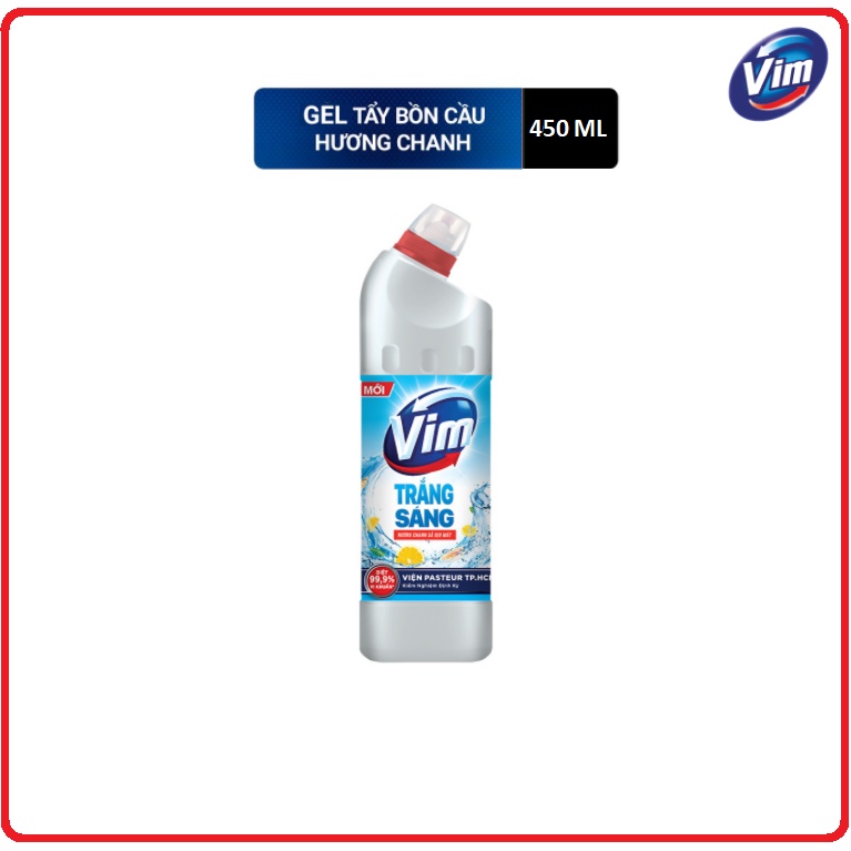 Gel Tẩy Bồn Cầu VIM Trắng Sáng Chai 450ml ( Hàng Khuyến Mãi )