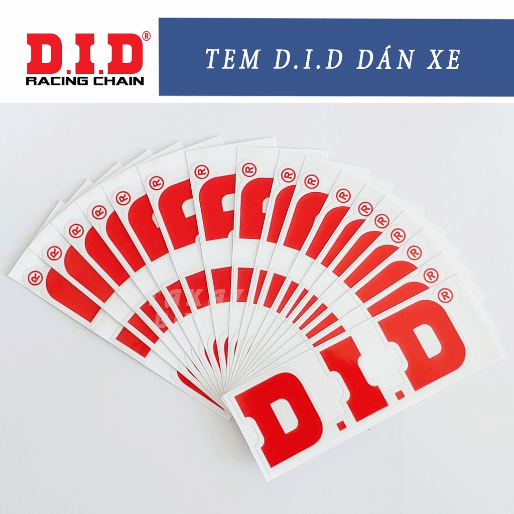 B1 Sticker Tem dán Xe - dán nón - dán trang trí  DID - Sticker Loại cao cấp Thái Lan  KM