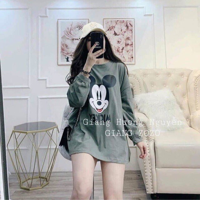 Áo font loang Mickey