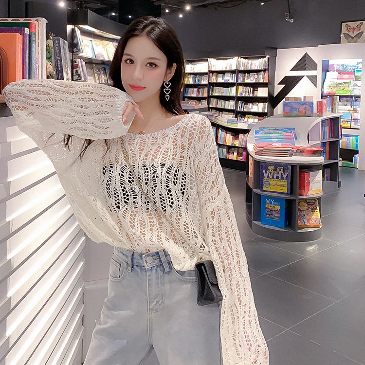 Áo Dệt Kim Mỏng Dáng Ngắn Kiểu Mới