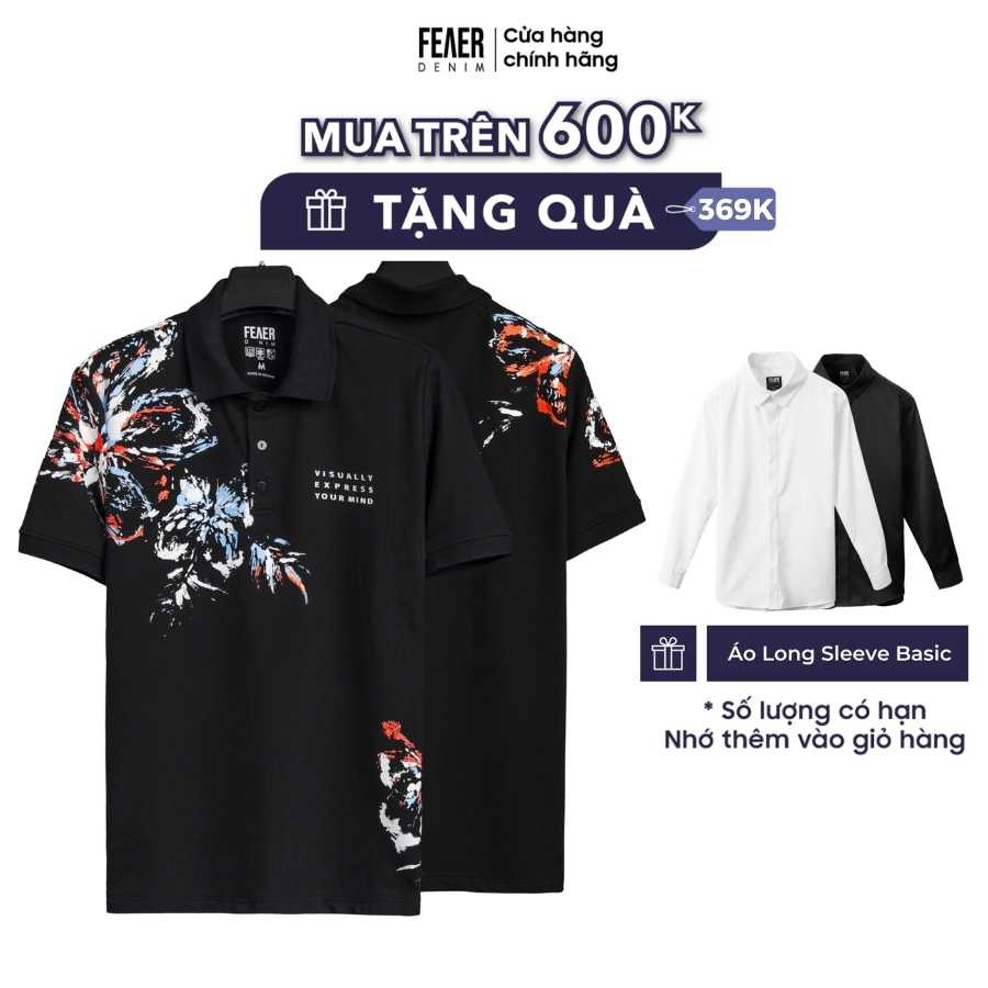 Áo polo nam FEAER DENIM chất thoáng khi thấm hút vải cotton FOLDER | BigBuy360 - bigbuy360.vn