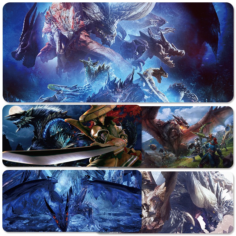 Miếng Lót Chuột Cỡ Lớn In Hình Nhân Vật Trong Game Monster Hunter World Ice Mhw