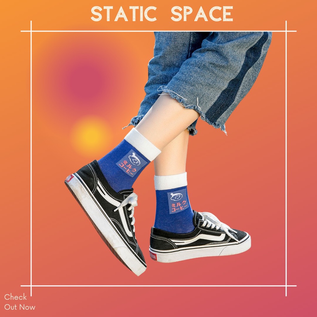TẤT VỚ CAO CỔ FREESIZE IN HÌNH SIÊU ĐÁNG YÊU - STATIC SPACE