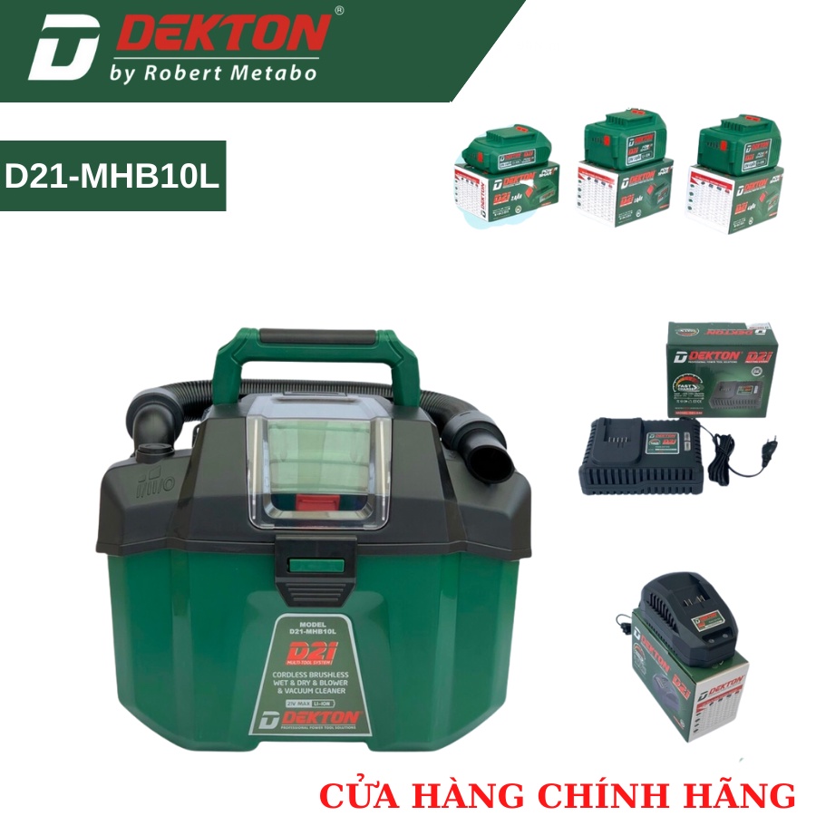 Thân Máy Hút & Thổi Bụi  Dekton/D21-MHB10L - Dùng Pin D21 - Motor Brushless Có Chỉnh Tốc