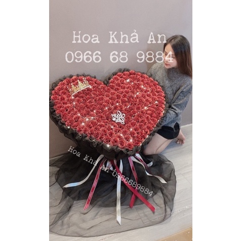 Tim nhũ 200bông siêu to khổng lồ, phối voan Hàn cao cấp. Cốt tự đứng siêu chắc chắn