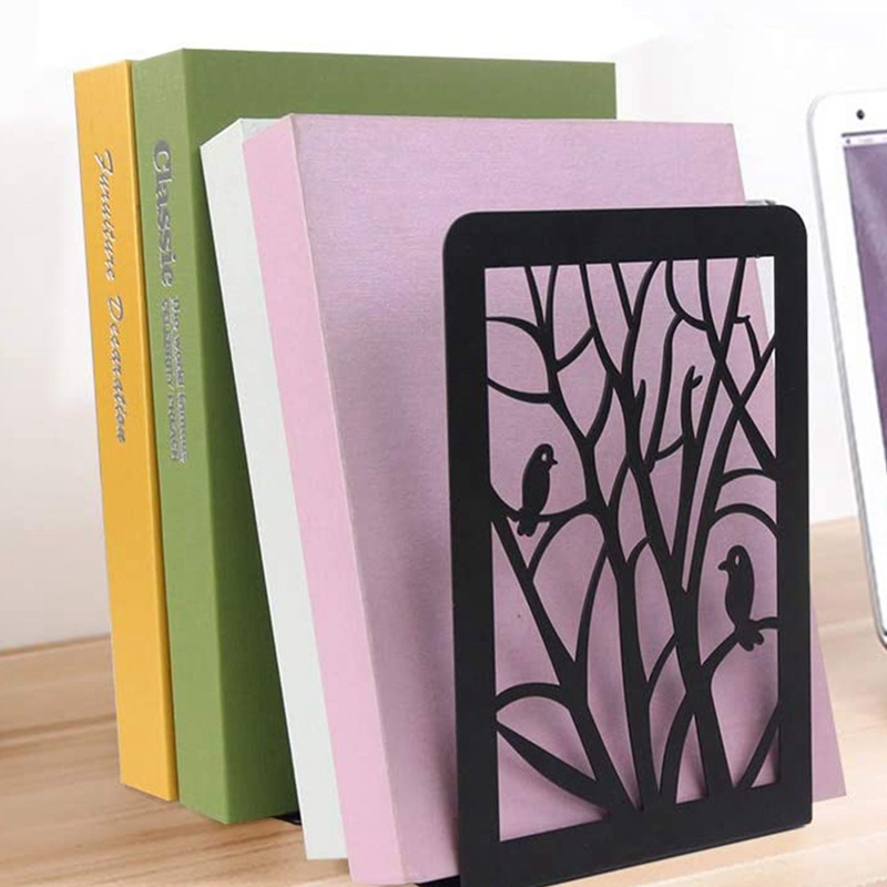 Book Ends, Book Ends for Shees, Decorative Bookends for Books, Bookends for School, Home Or Office (Black, 1 Pair)