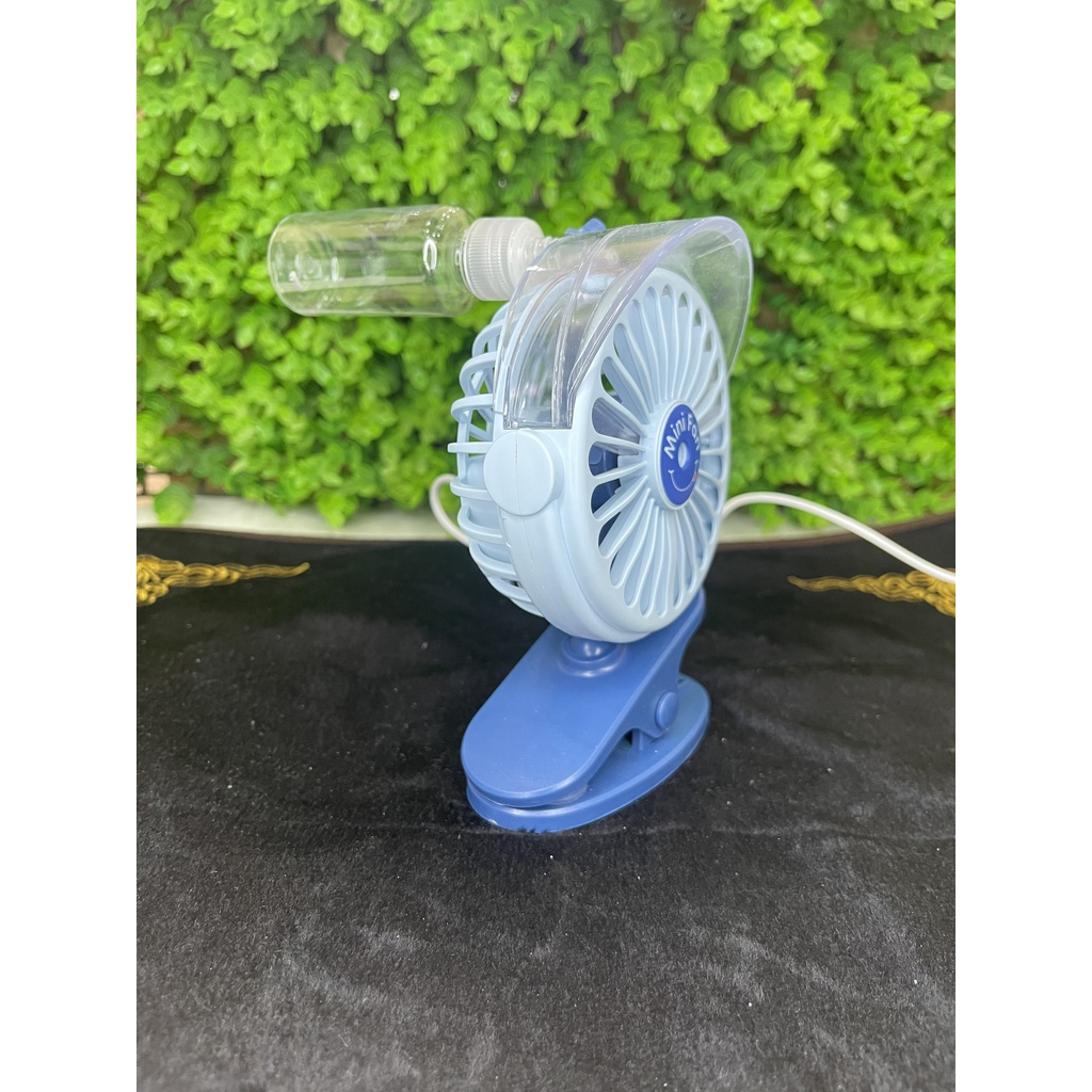 Quạt Phun Sương Mini Spray Fan, 3 Chế Độ Phun Sương, Quạt Kèm Phun Sương, Có Đèn, Thiết Kế Đẹo, Thuận Tiện Mang Đi.