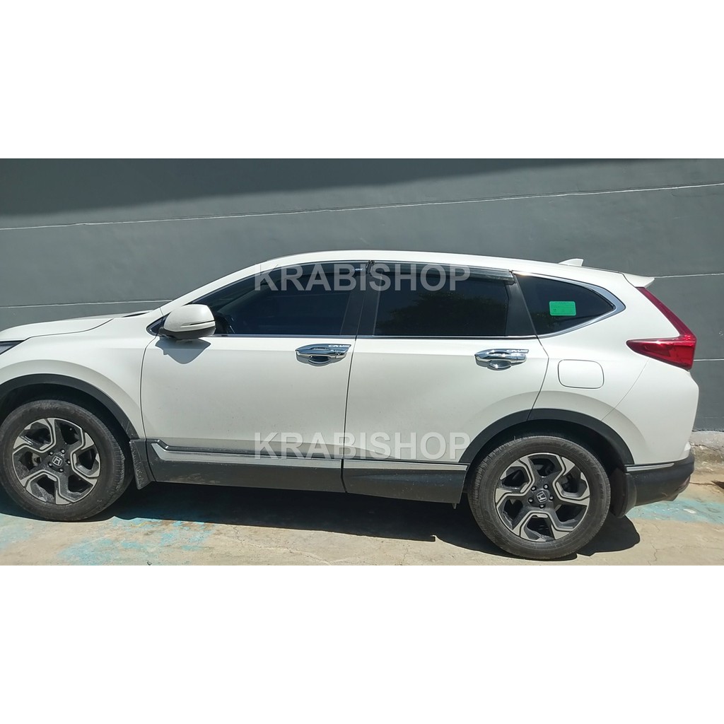 Tay cửa, hõm cửa, nẹp cốp sau CRV 2018-2023 Carbon Đen nhám mạ crom Artistar