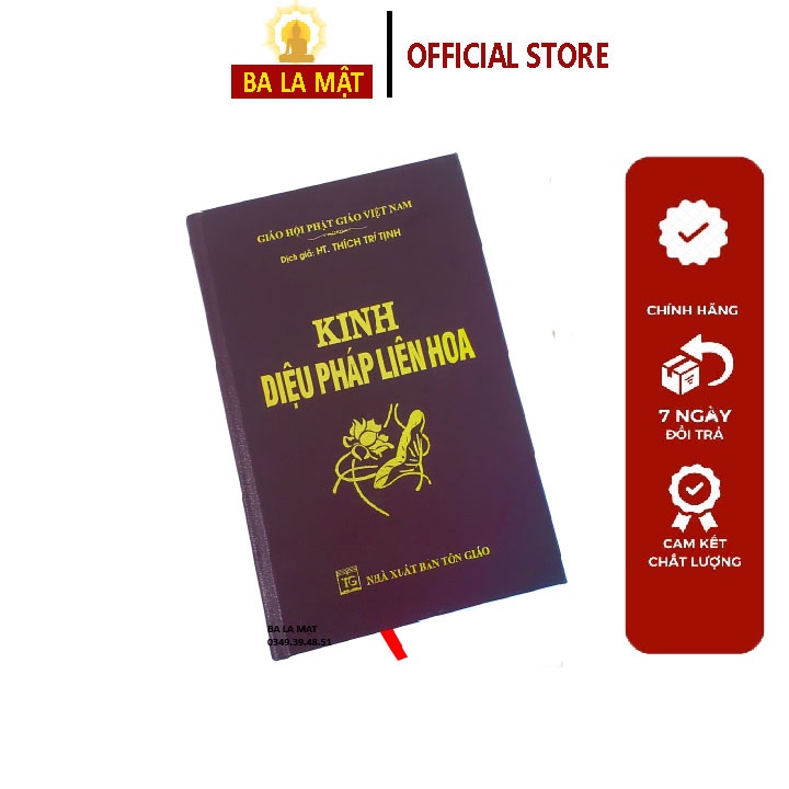 Sách - Kinh Diệu Pháp Liên Hoa Trọn Bộ Bìa Da