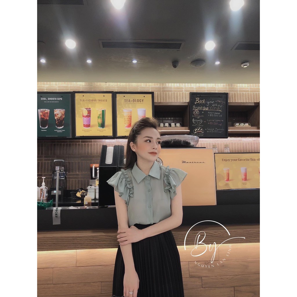 BÁN SỈ ÁO SƠ MI VOAN TƠ 2 LỚP TAY BÈO CHO NỮ | BigBuy360 - bigbuy360.vn