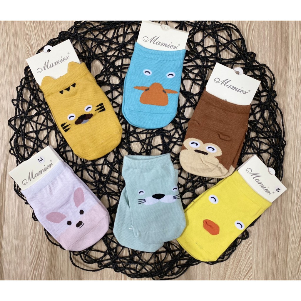 Tất cho bé sơ sinh hình thú đáng yêu cho bé trai/bé gái chống trượt size từ 0 - 3 tuổi