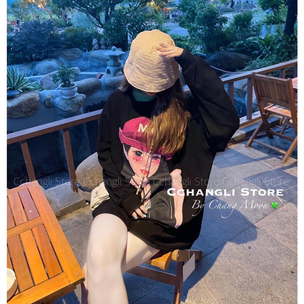 [ 𝐅𝐑𝐄𝐄 𝐒𝐇𝐈𝐏 ]  ÁO DÀI TAY IN HÌNH CÔ GÁI ĐỘI MŨ HỒNG