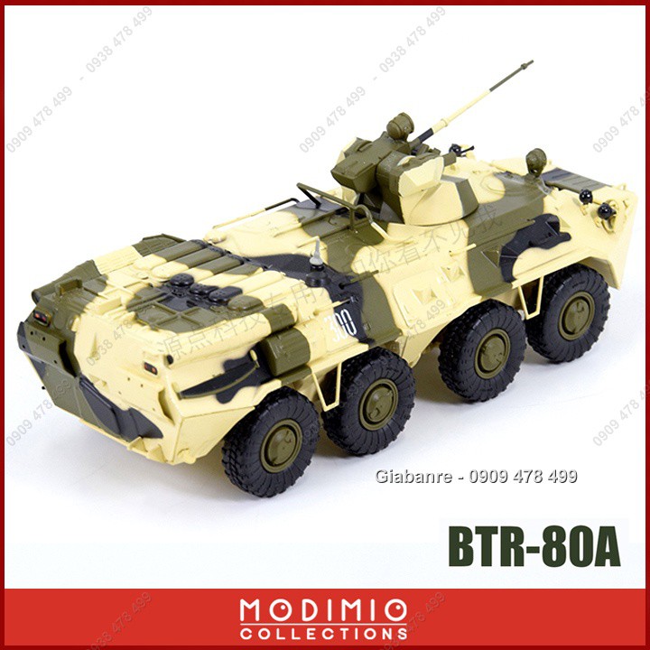 Mô Hình Xe Thiết Giáp Chở Quân Bánh Hơi BTR 80A - Tỉ Lệ 1:43 – Camo Rằn Ri - 4334.5