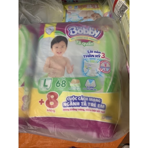 (Xả kho) Tã quần Bobby “mới nhất” M76, L68, XL62, XXL56. (-_^)