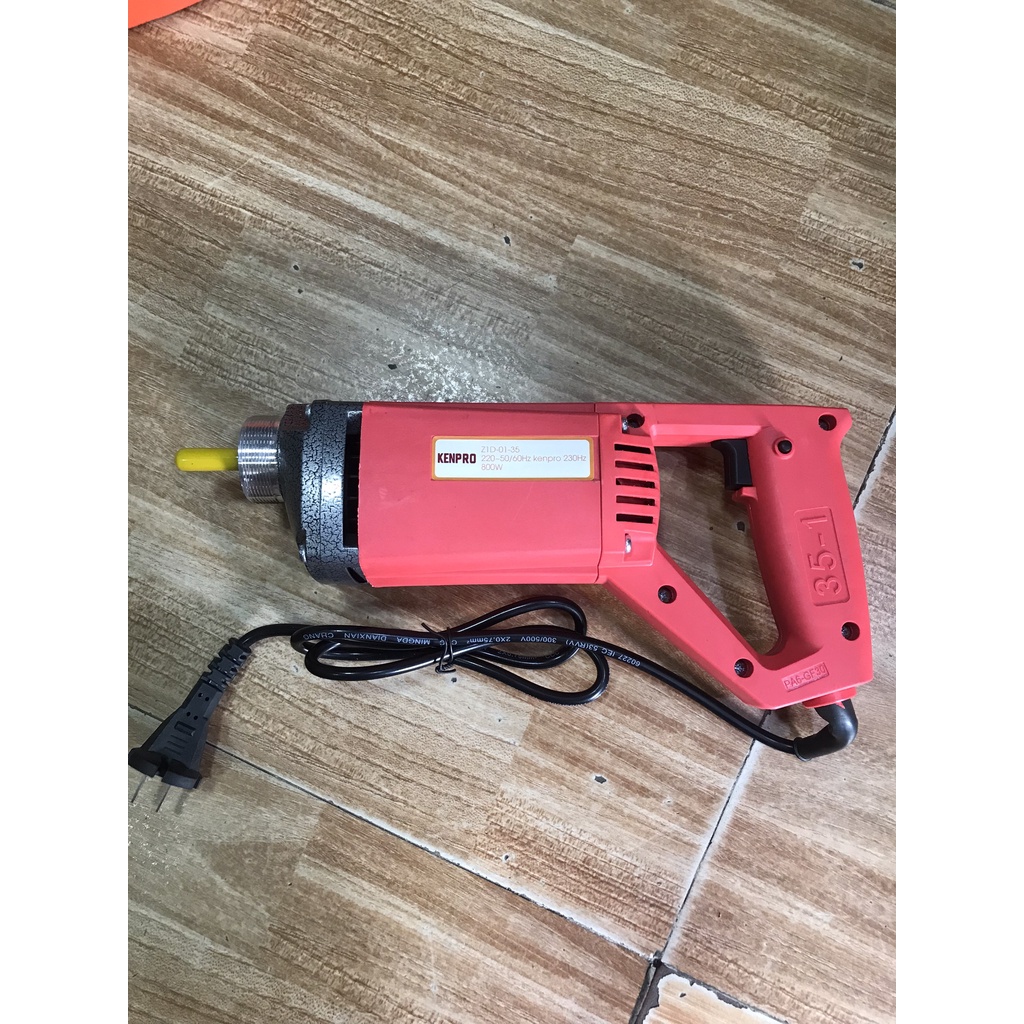Máy đầm dùi bê tông cầm tay KENPRO - KP800 - Máy kèm sẵn dây đầm 1m2 - Bảo hành 6 tháng