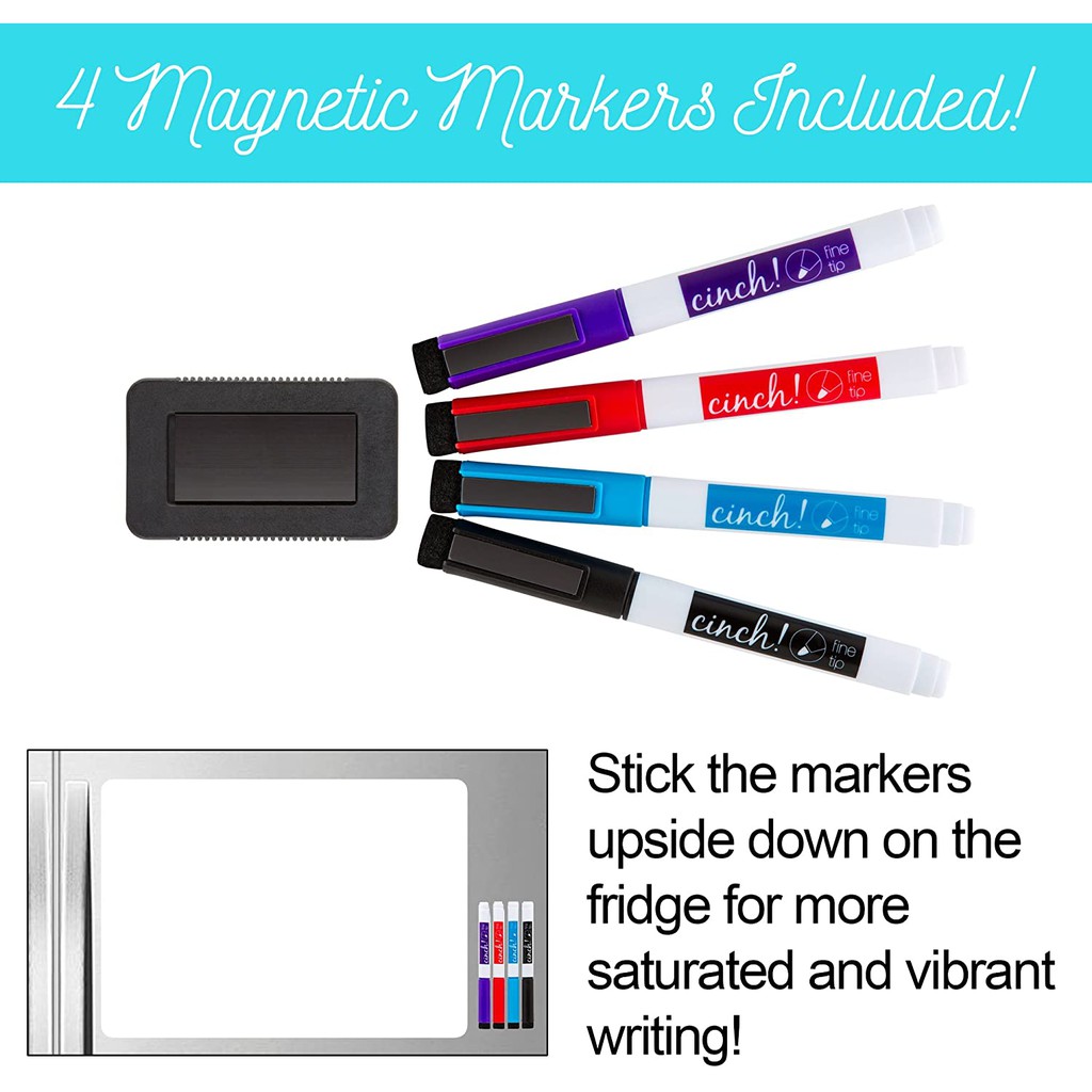 Bộ bảng trắng từ tính dán tủ lạnh dùng ghi chú, lịch trình kích thước A3