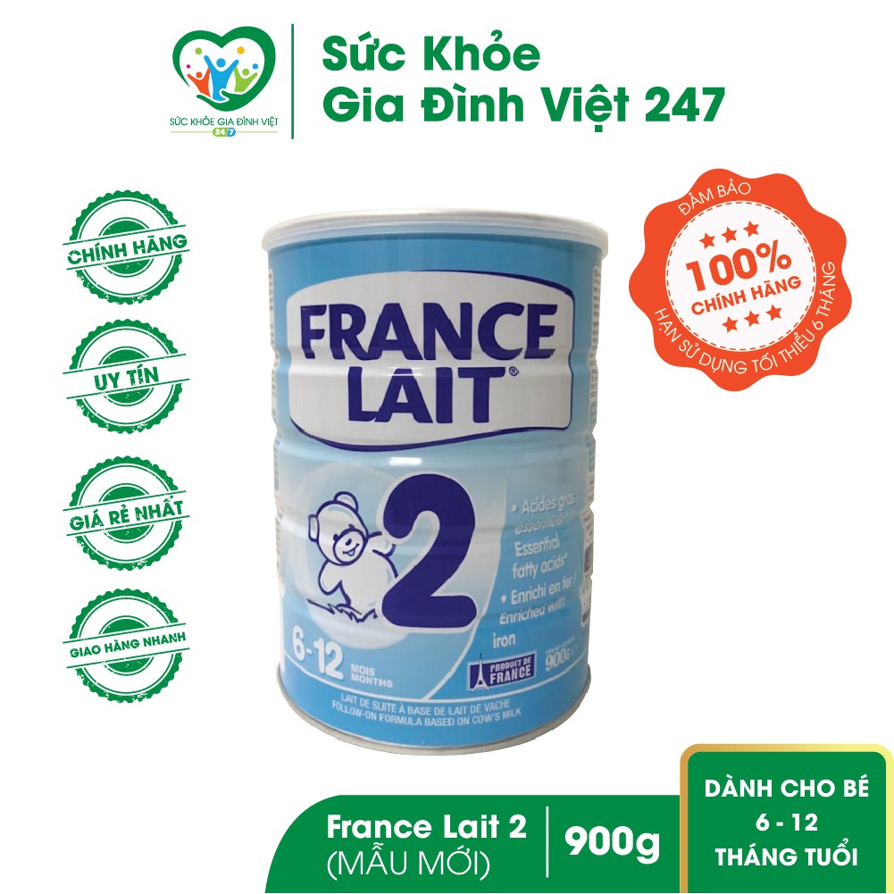 France Lait 2 900G - Sữa bổ sung dinh dưỡng cho bé