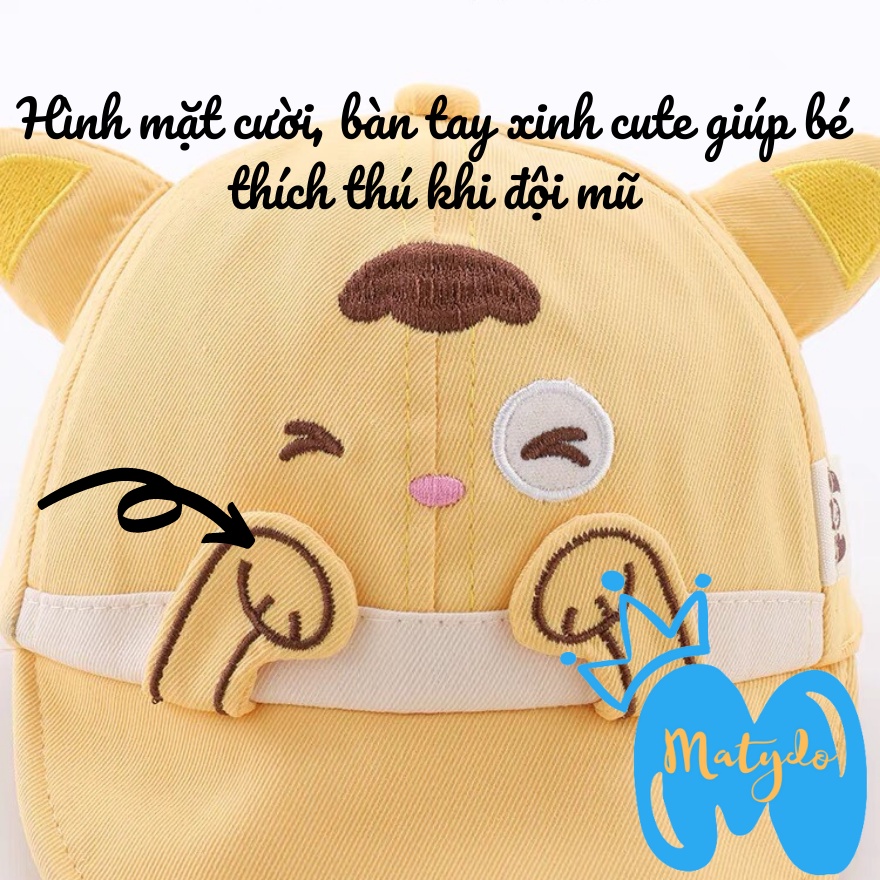 Mũ cho bé gái bé trai MATYDO nón lưỡi trai tay xinh cute đáng yêu phụ kiện mũ nón mùa hè