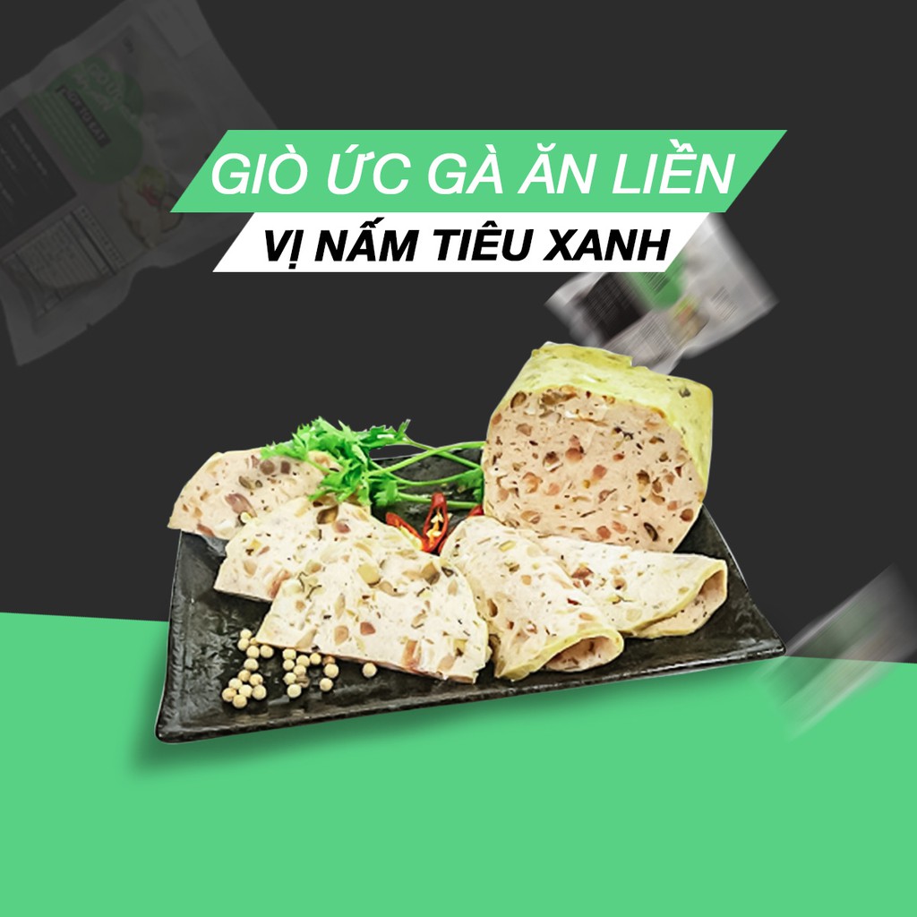 Giò Ức Gà Túi 150g - Ăn Liền Giúp Tăng Cơ Giảm Mỡ