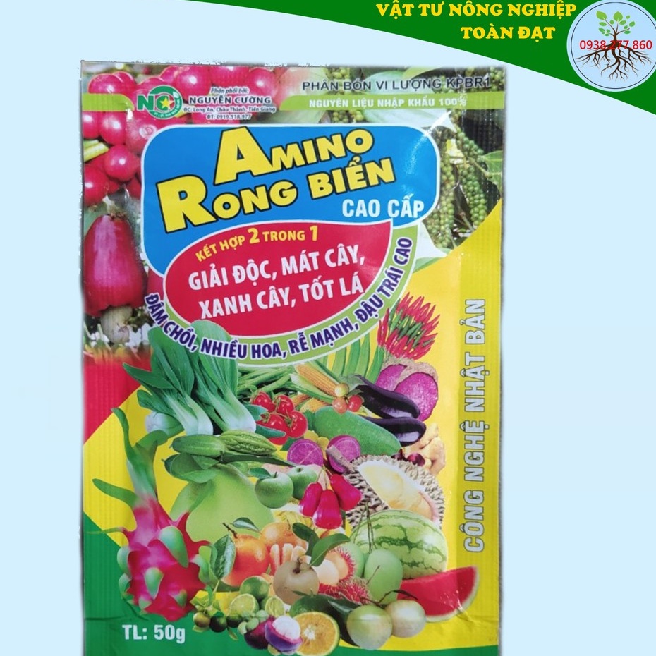 Phân Bón Seaweed Rong Biển Amino , Rong Biển Canada Giúp mát cây, giải độc, ra rễ mạnh và xanh cây tốt trái
