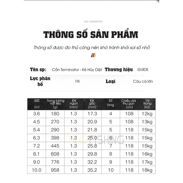 Cần Tay Guide Terminator - Kẻ Hủy Diệt -19i CHÍNH HÃNG