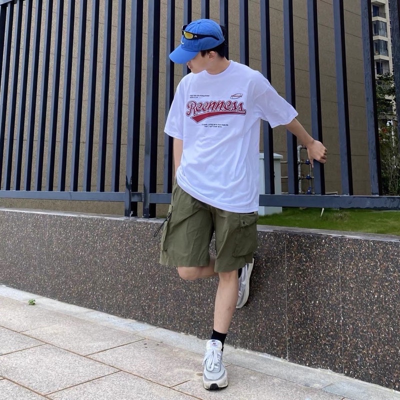 Áo thun phông nam nữ PINK tay lỡ form rộng REENNESS Unisex