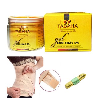 Kem tan mỡ bụng tabaha Chính hãng 250g Tặng Nịt Bụng Định Hình 2 lớp to bản