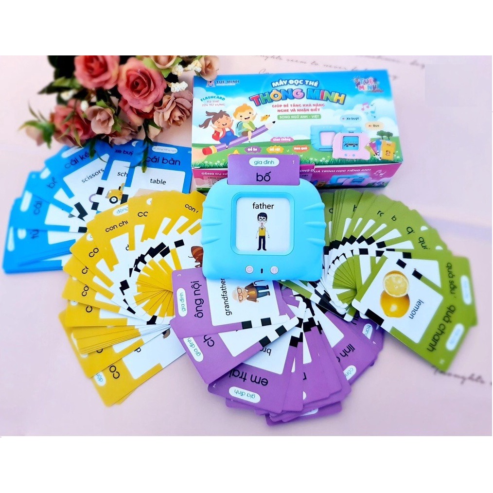 Máy đọc thẻ tiếng anh , máy đọc thẻ tiếng anh flashcard 224 thẻ