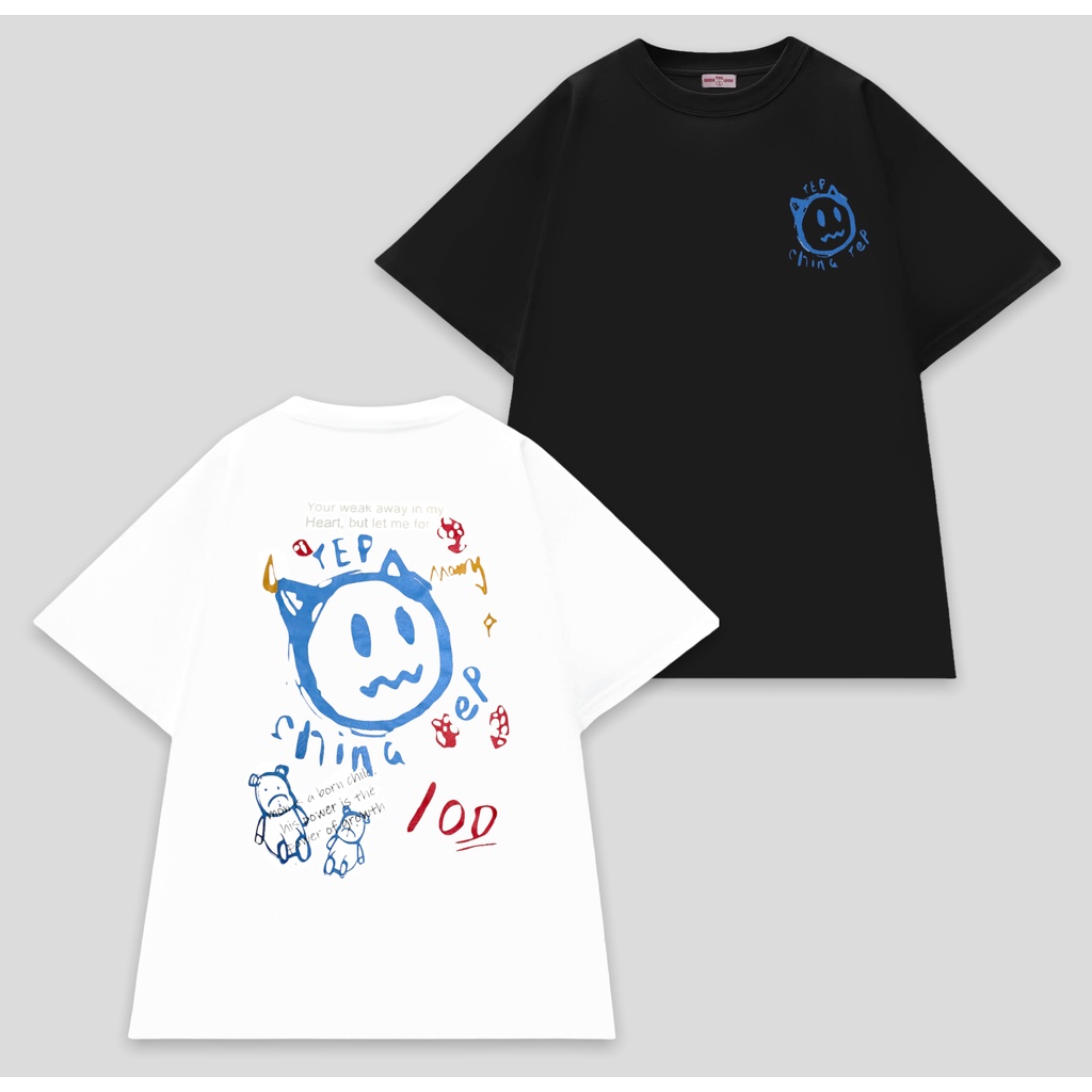 Áo Thun Cotton Unisex Form Rộng Tay Lỡ Oversize YEP