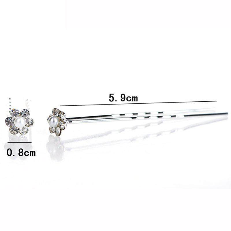 Set 40 Trâm Cài Tóc Hình Bông Hoa Đính Ngọc Trai Nhân Tạo Sang Trọng