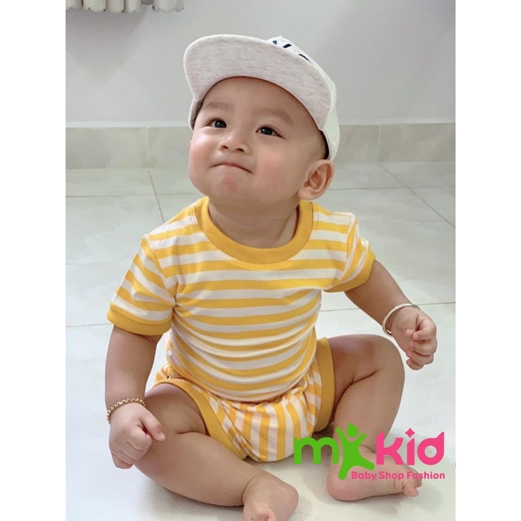 Quần Áo Trẻ Em  Bộ Đồ Sọc Cho Bé Chất Cotton Co Giản 4 Chiều Thấm Hút Mồ Hôi Tốt - AF KID