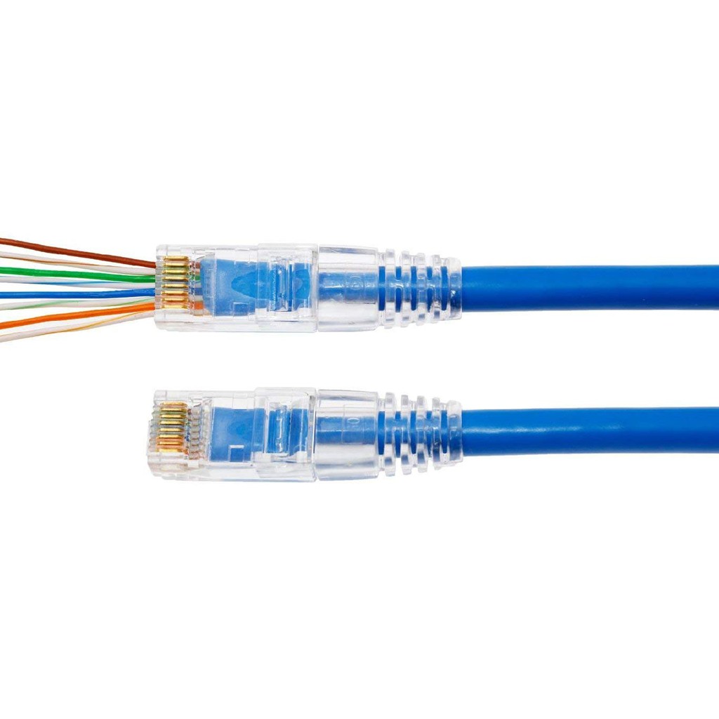 Bộ 100 Hạt mạng xuyên thấu CAT5e/CAT6