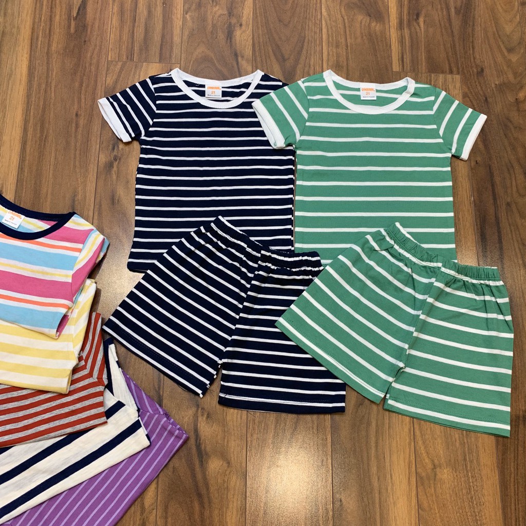 Bộ đồ cộc tay cho bé trai và bé gái bộ quần áo cotton cho bé