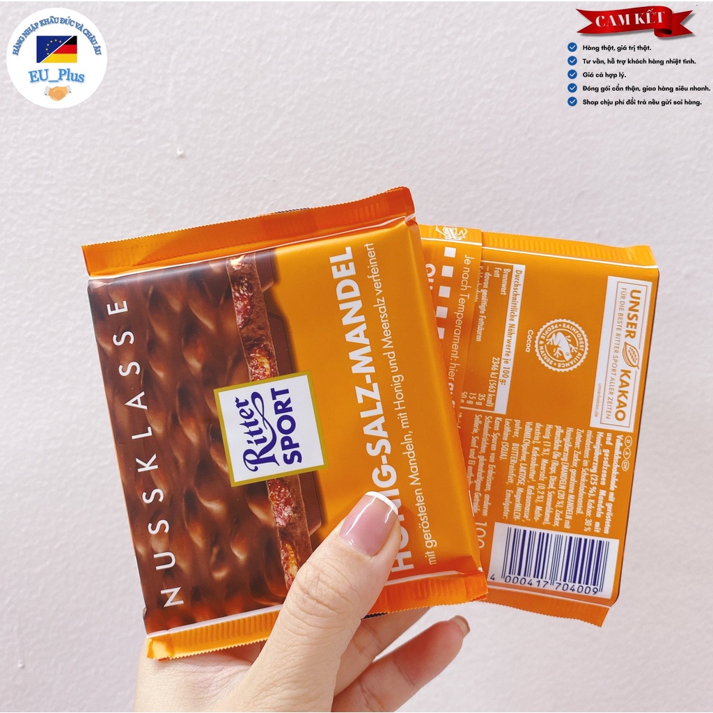 Socola hiệu Ritter Sport Đức (nhiều vị )100g