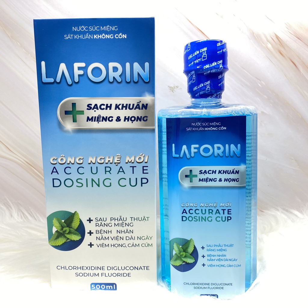 Nước súc miệng sát khuẩn răng miệng Laforin chai 500ml