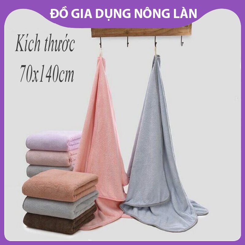 Khăn Tắm Lông Cừu Xuất Hàn Size Lớn 70x140cm NL Shop, chất khăn siêu mềm mịn thấm hút nước cực tốt