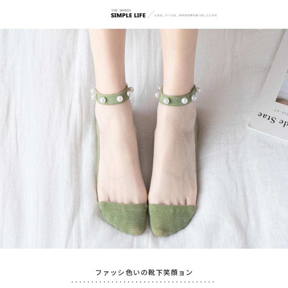 Vớ Lưới Cotton Nylon Phối Ren Thoáng Khí