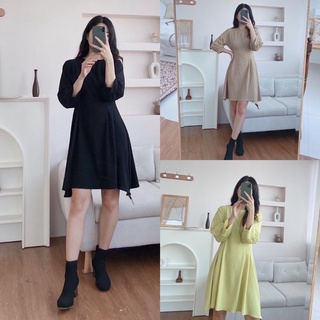 Váy chun nhăn chiết ly eo