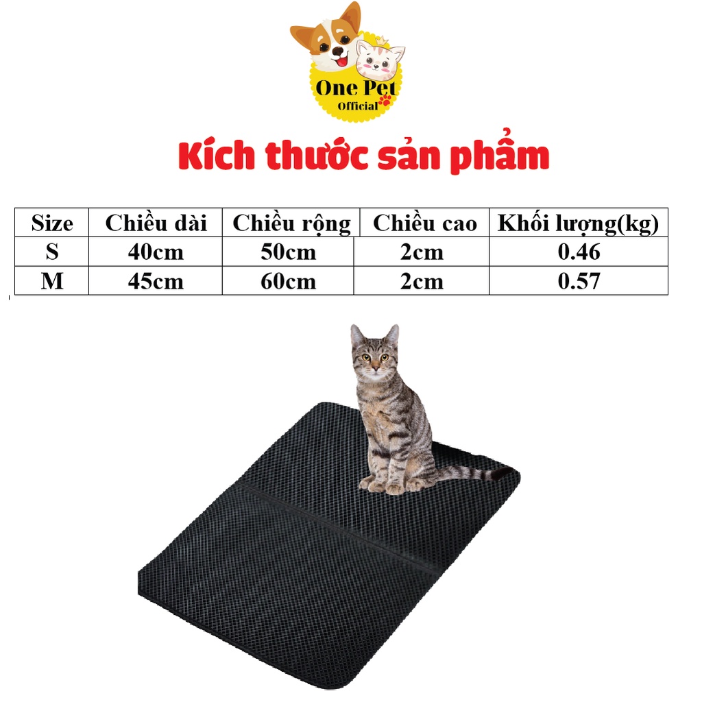 Thảm hứng cát vệ sinh cho Mèo, chống văng cát dễ dọn dẹp - One Pet Shop